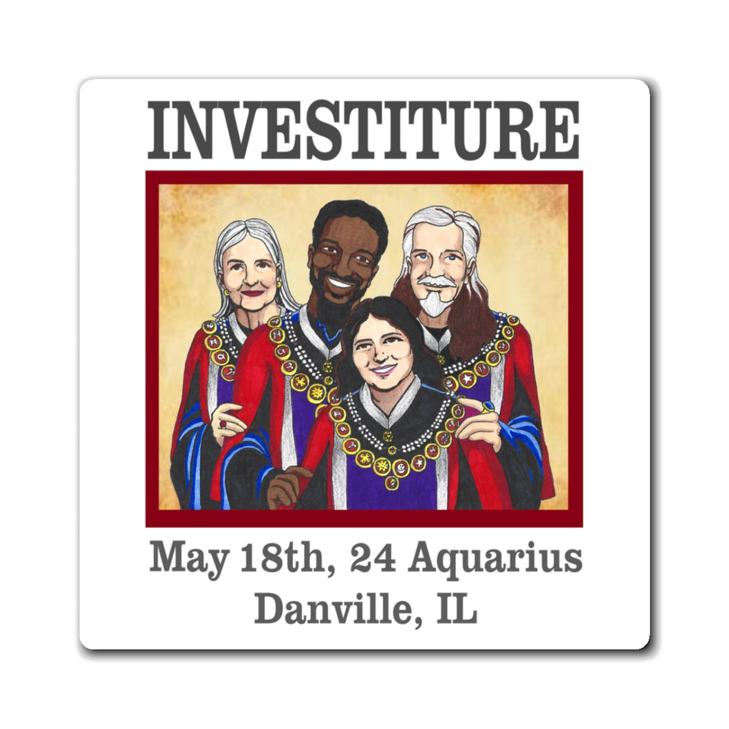 Investiture Souvenir Magnets with date