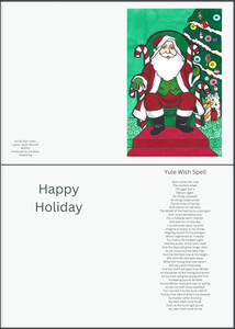 Printable Yule Card - Santa's Chair