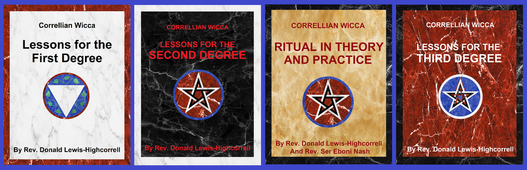 Correllian Wicca Four Book Set (First, Second, Third, Ritual in Theory and Practice)